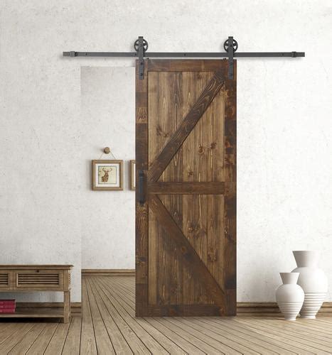 Add a simplistic, modern look to any barn door with this Designer Series white 1-piece rail with a straight strap design trolley. . Menards barn doors